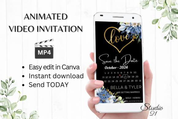 Digital Save the Date W2141B: Style Your Next Big Moment