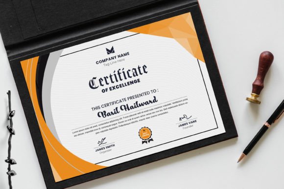 Elevate Recognition with a Yellow Accents Certificate Template