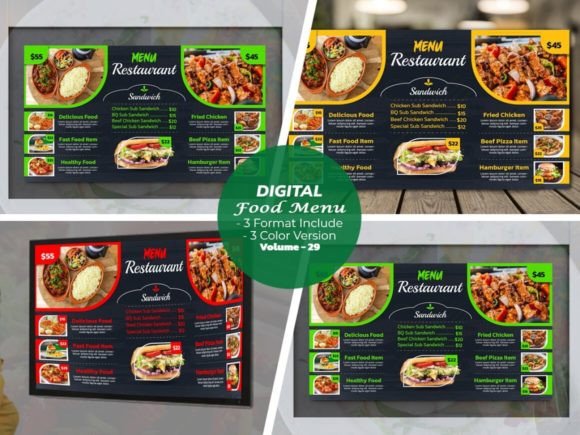 Elevate Your Restaurant with a Digital Food Menu Design Template