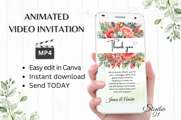 Floral Wedding Thank You W9136TU: A Designer's Review