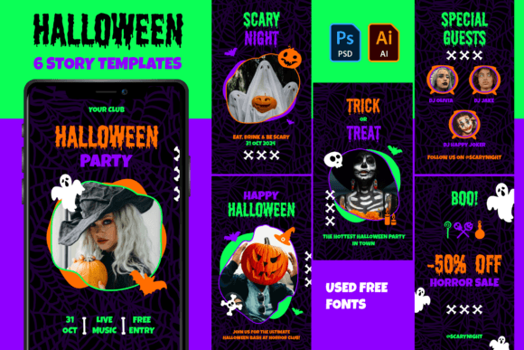 Neon Halloween Story Templates: A Guide to Spooky Social Media